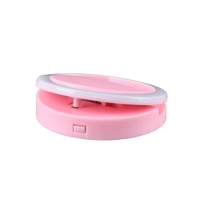 Brightenlux 핑크 컬러 36 LED 뷰티 휴대용 2*AAA 건전지 사진 스튜디오 미니 세파일링 라이트, 라이브 스트림용 메이크업 사진 링 램프
